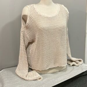 Super cute John + Jenn cold shoulder sweater